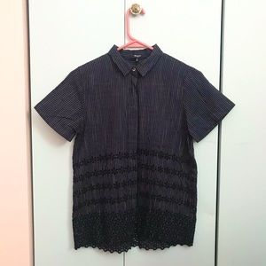 Madewell "Eyelet-Hem" Button Down Shirt